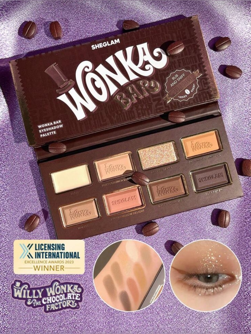 🍫New SheGlam Willy Wonka Makeup